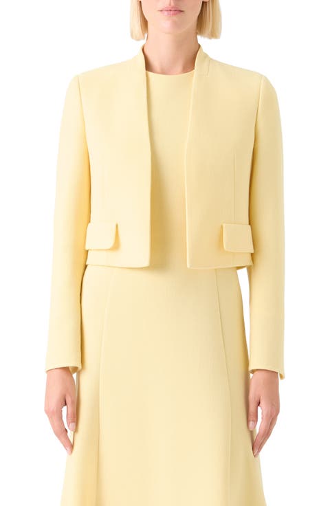 Helena Crop Wool Crepe Jacket