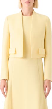 Akris Helena Crop Wool Crepe Jacket