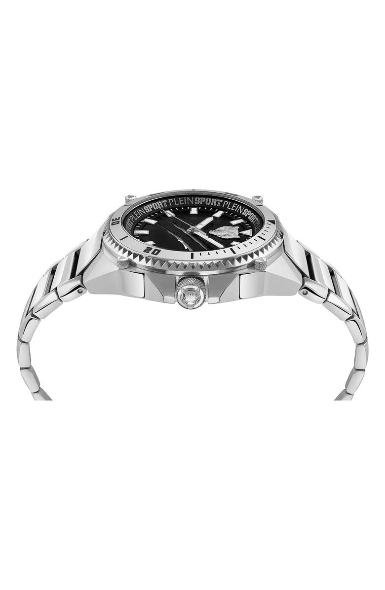 PLEIN SPORT Thunder Force Quartz Bracelet Watch, 47mm, Alternate, color, Stainless Steel