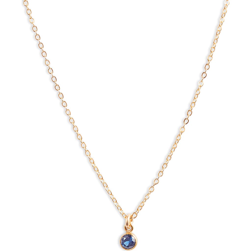 Set & Stones Birthstone Charm Pendant Necklace In Gold