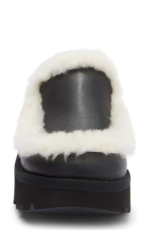 Ugg(r) Esmee Genuine Shearling Trim Clog In Black