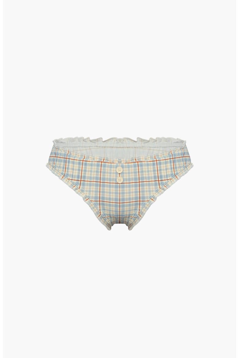 Bloomer Bikini Bottom, Main, color, Cream Plaid