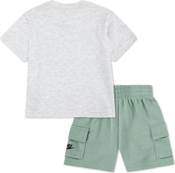Kids' Slub Pocket T-Shirt & French Terry Cargo Shorts Set