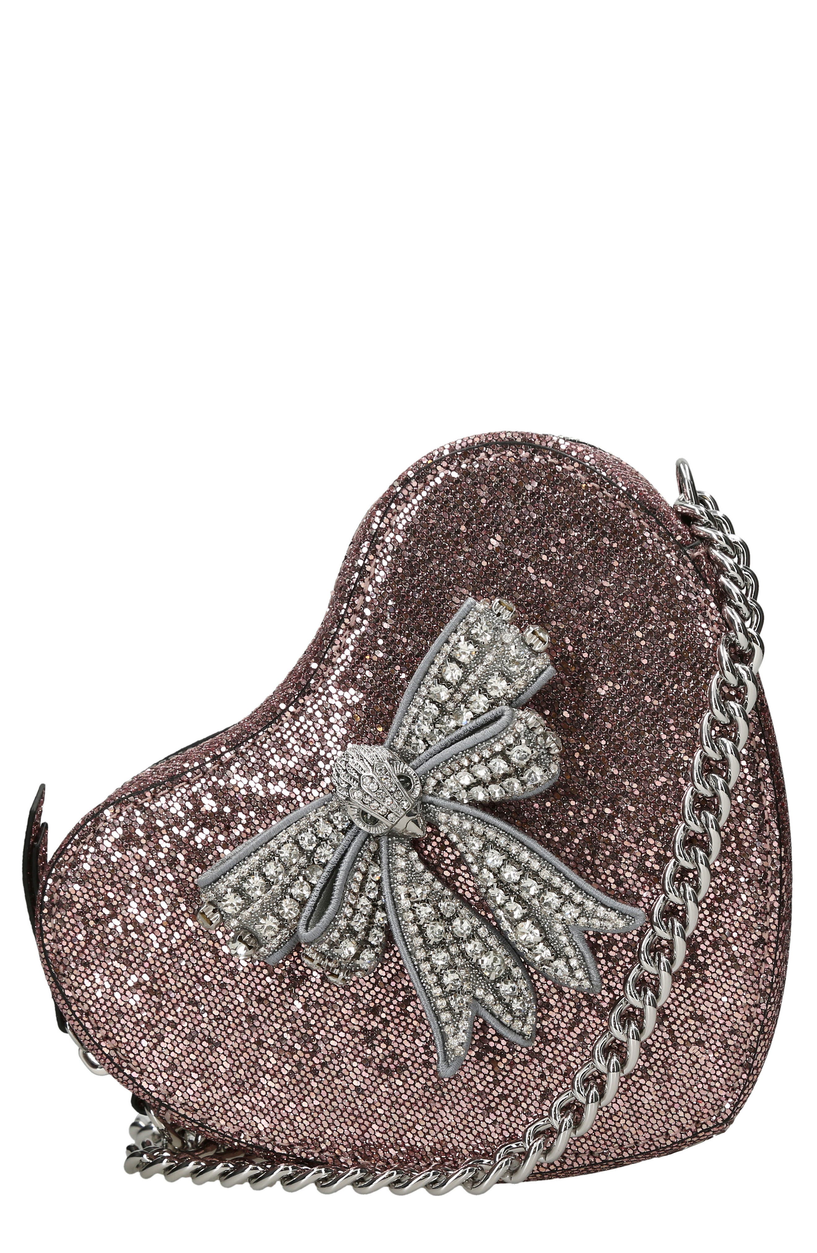 Kurt Geiger London Kensington Bow Heart Crossbody Bag, Main, color, 