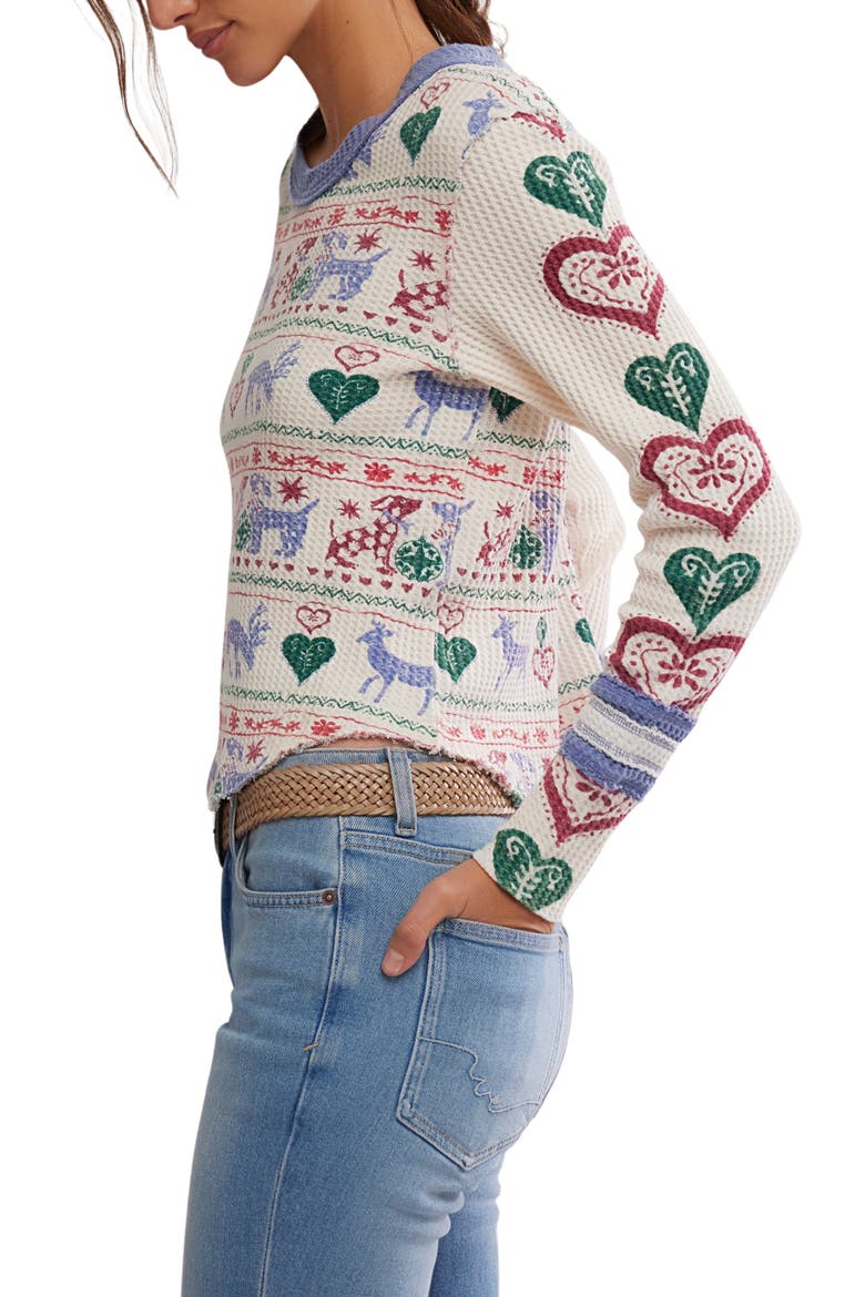 Blissful Layering Long Sleeve T-Shirt, Alternate, color, SNOWDROP COMBO