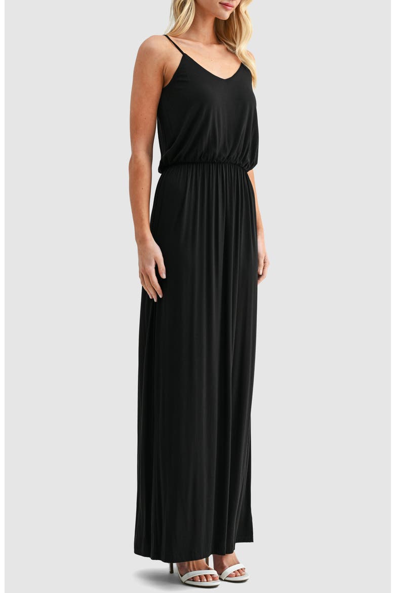 Knit Maxi Dress, Alternate, color, BLACK