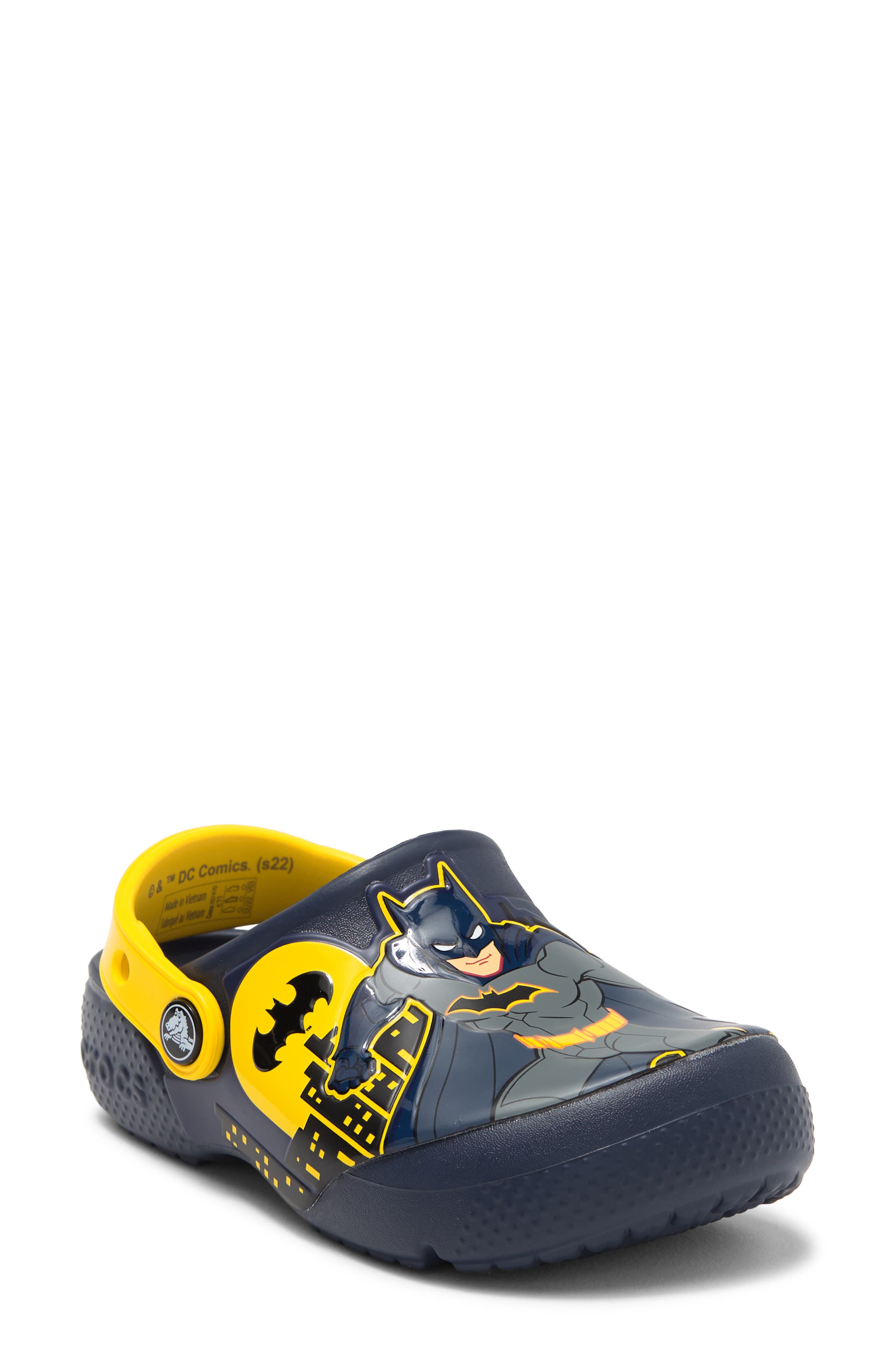 CROCS Kids' Batman Patch Classic Clog, Main, color, 