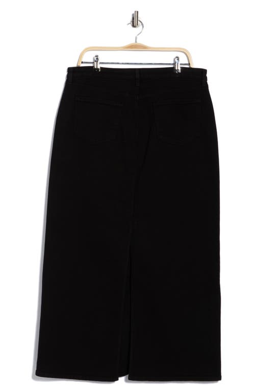 L'agence Miriam Denim Maxi Skirt In Black