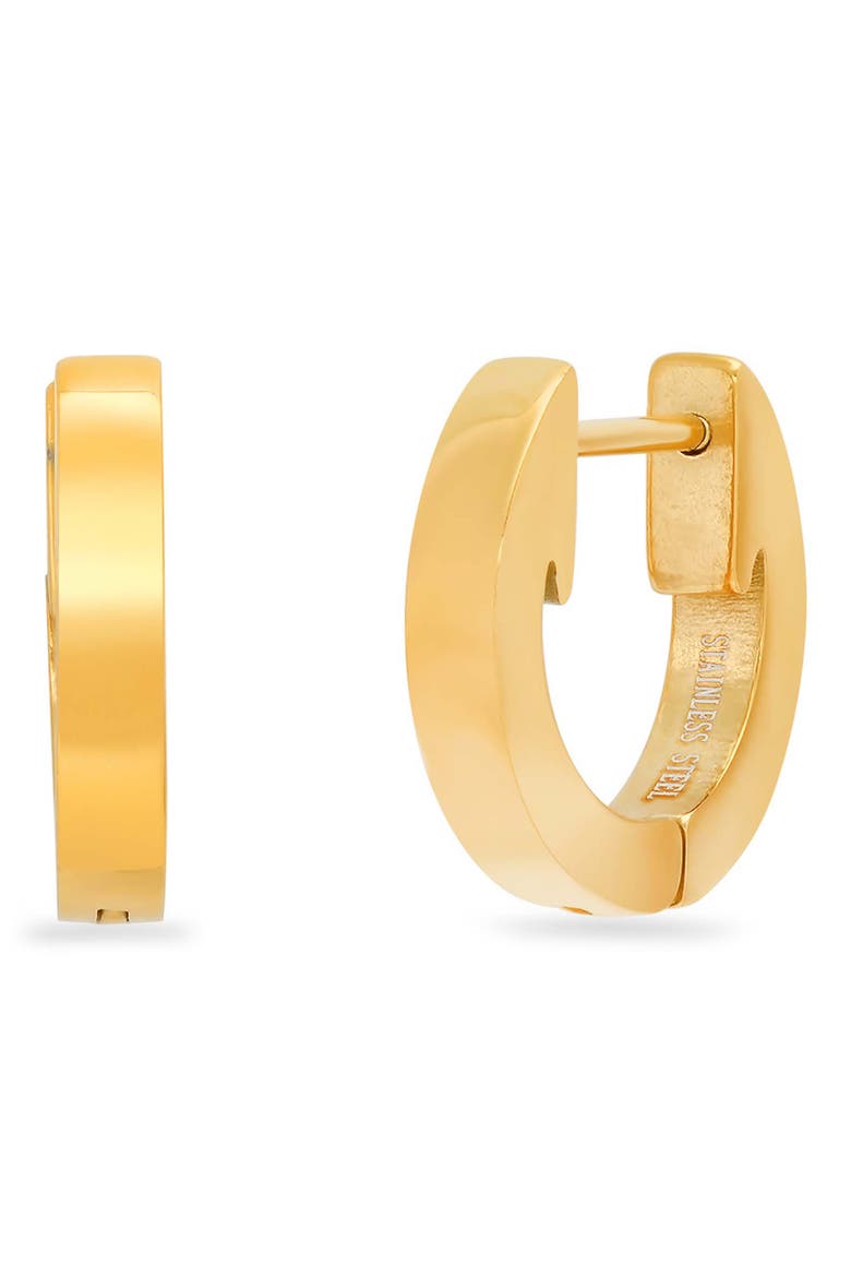 18k Gold Plated Square Hoop Earrings, Main, color, GOLD