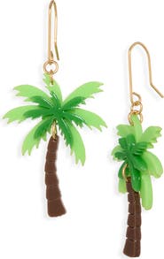 Leith Palm Tree Drop Earrings
