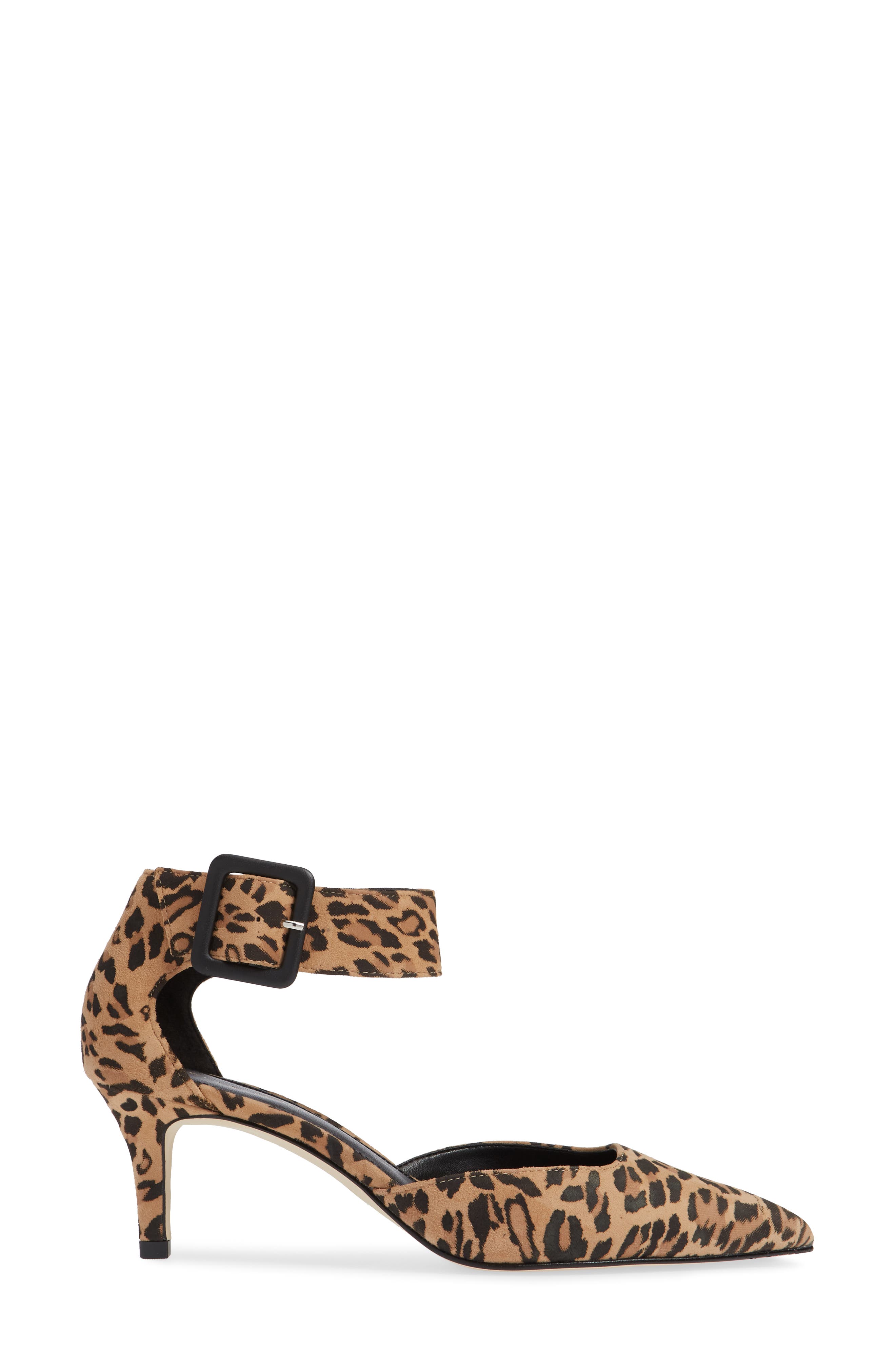 Kenley Ankle Strap Pump, Alternate, color, LEOPARD PRINT SUEDE