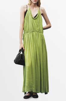 MANGO Ocean Halter Maxi Dress