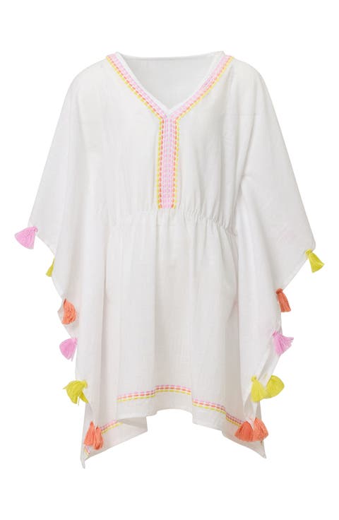 Kids' Summer Sorbet Tassel Trim Cotton Cover-Up Tunic (Toddler, Little Kid & Big Kid)