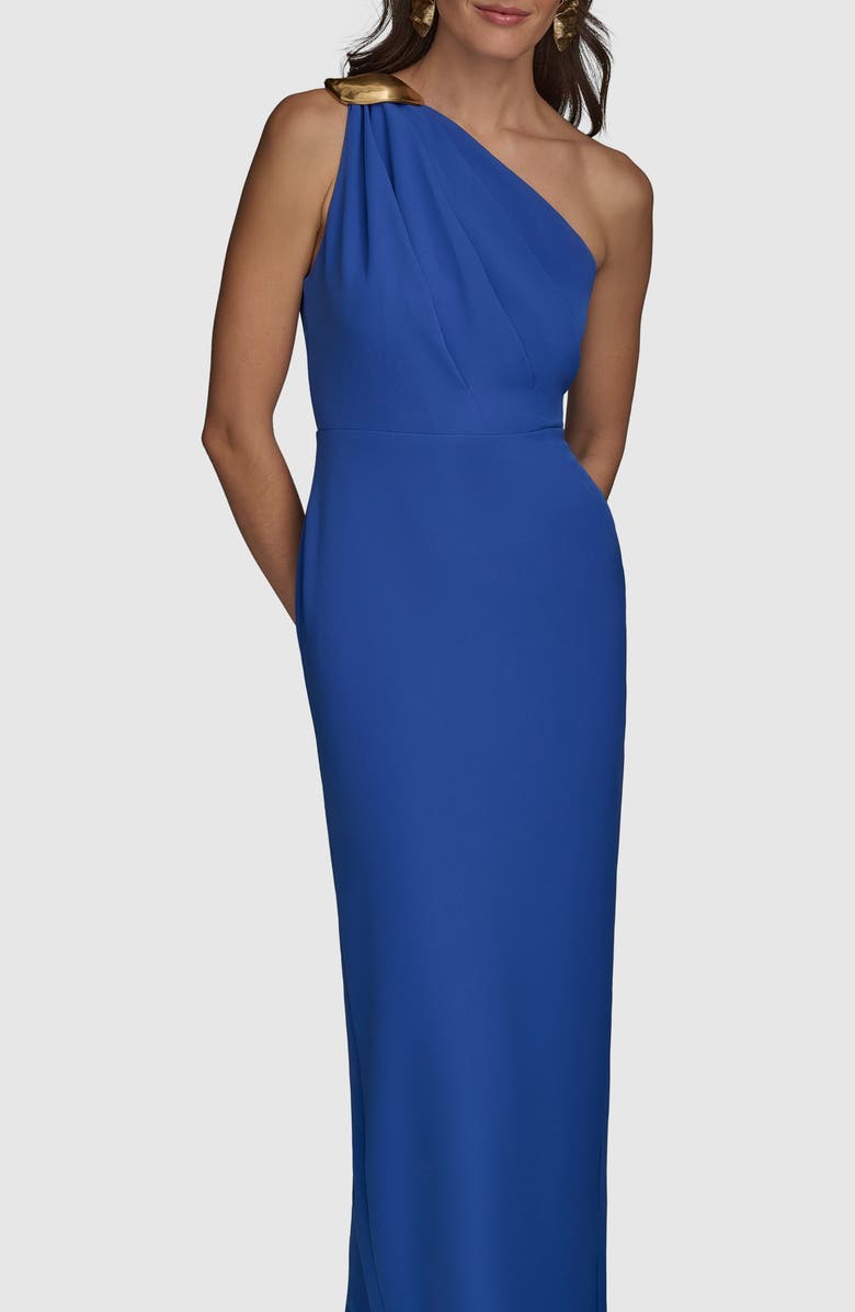 Donna Karan New York One-Shoulder Gown, Alternate, color, Marbella
