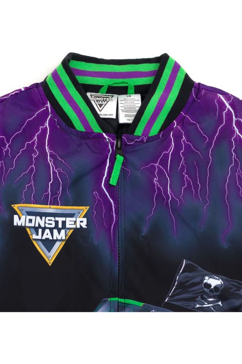 Monster Jam Zip-up Bomber Jacket In Multi