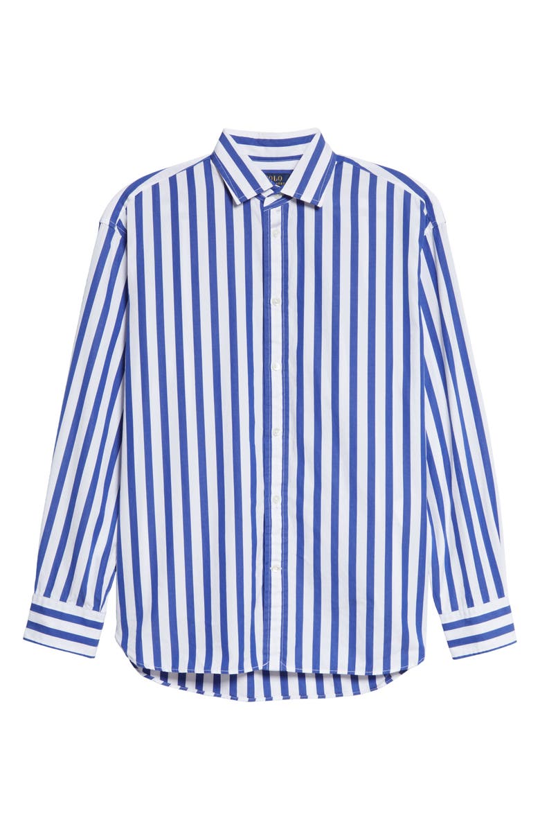 Polo Ralph Lauren Stripe Cotton Button-Up Shirt, Alternate, color, 