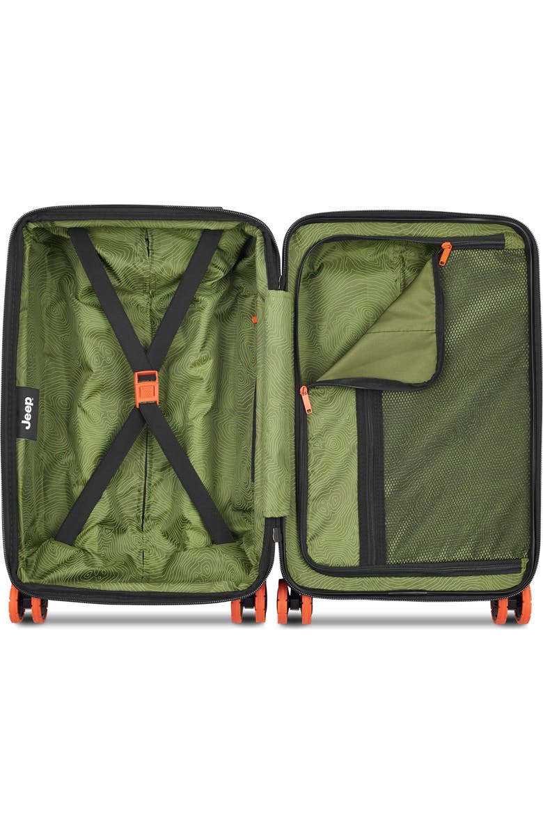 JEEP JH002B Carry-On 19 Inch Hardside Expandable Luggage with Spinner Wheels, Alternate, color, Black