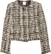 ST. JOHN Eyelash Tweed Jacket
