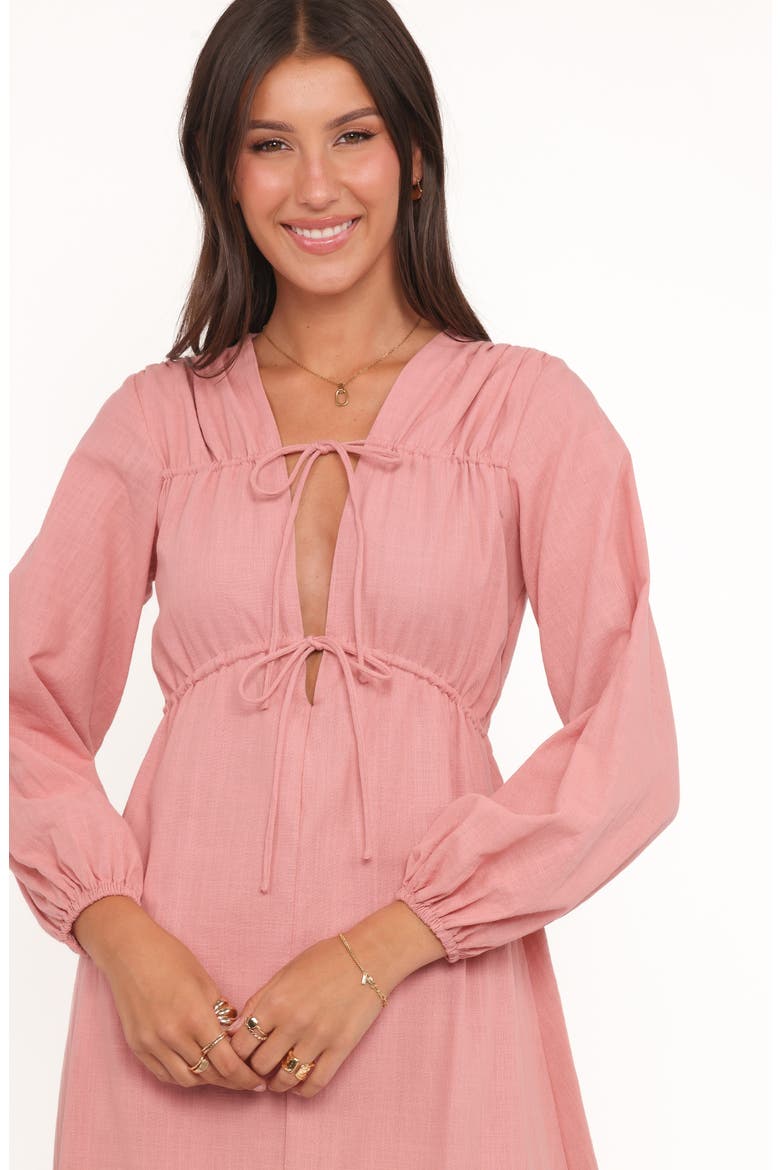 Riven Long Sleeve Maxi Dress, Alternate, color, PINK
