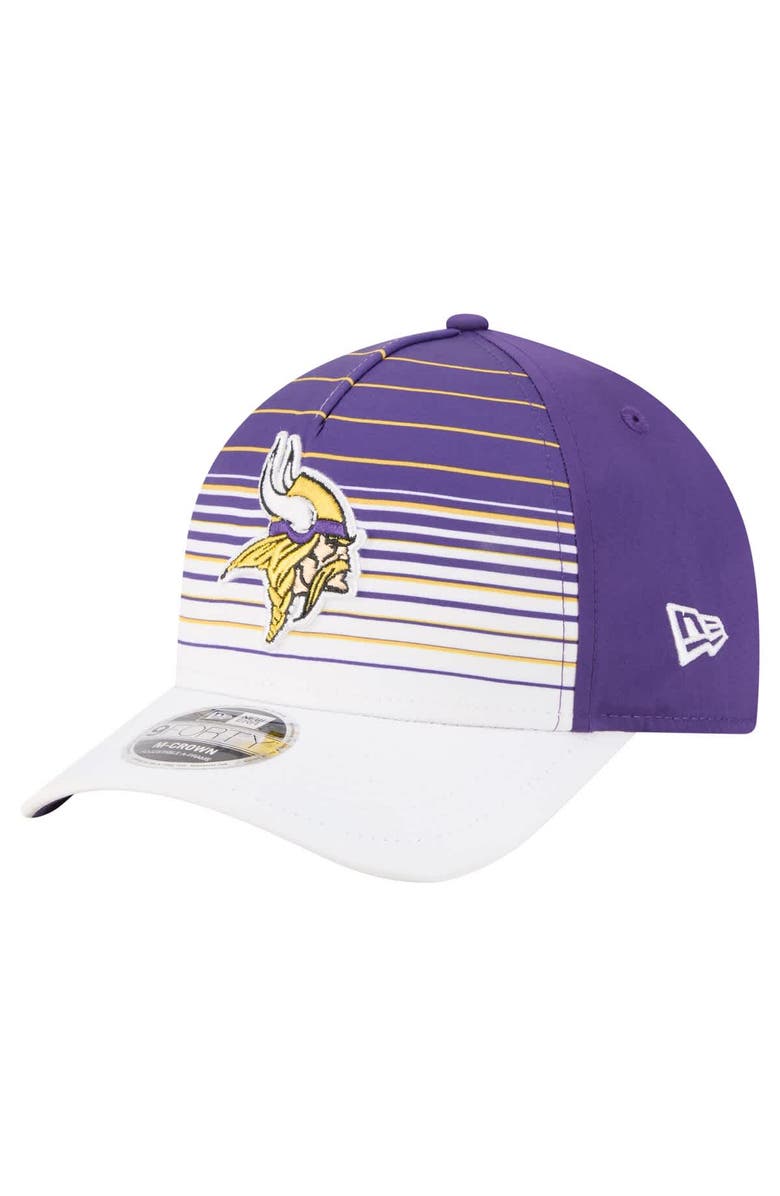 New Era Men's New Era White/Purple Minnesota Vikings Adventure Gradient 9FORTY M-Crown A-Frame Adjustable Hat, Main, color, White