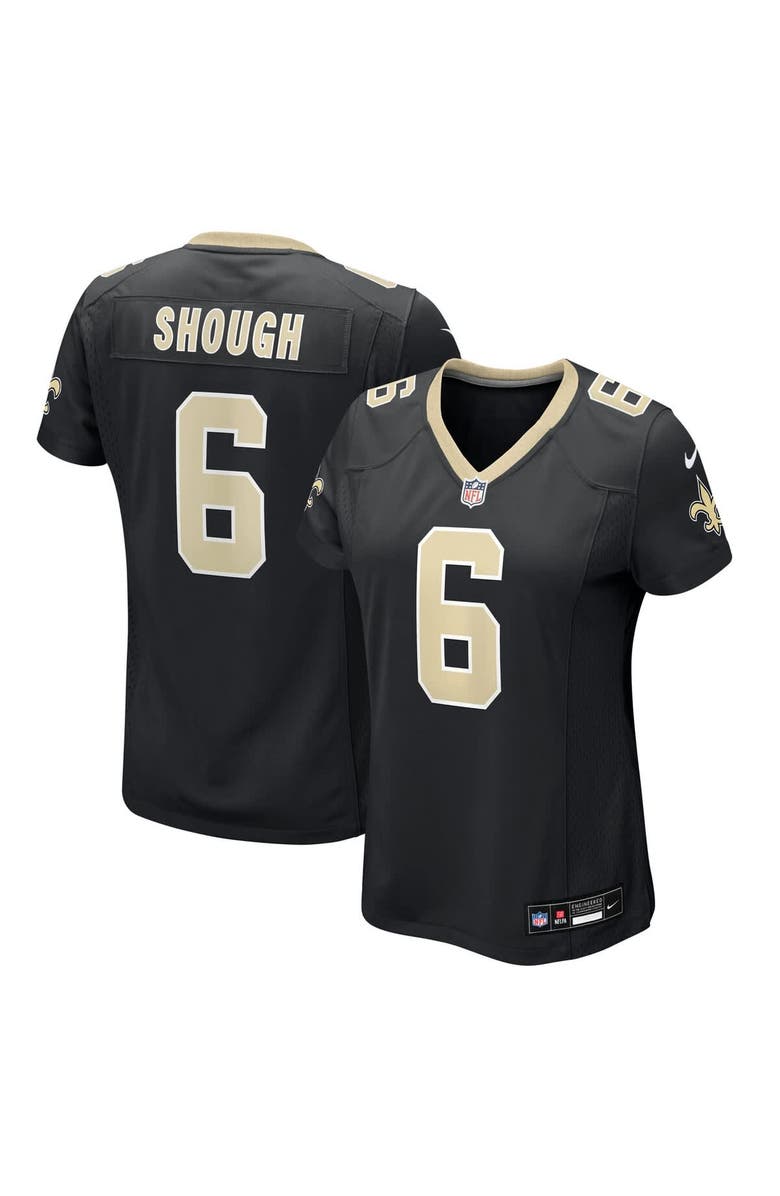 Nike Women
s Nike Tyler Shough Black New Orleans Saints Game Jersey, Main, color, Black