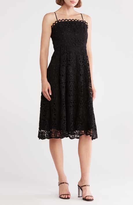 NSR Floral Lace Midi Dress