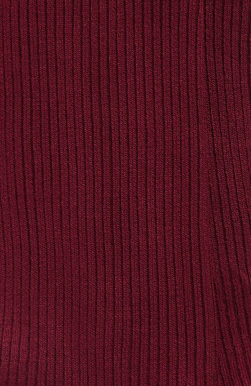 Nordstrom Rib Crew Socks In Burgundy