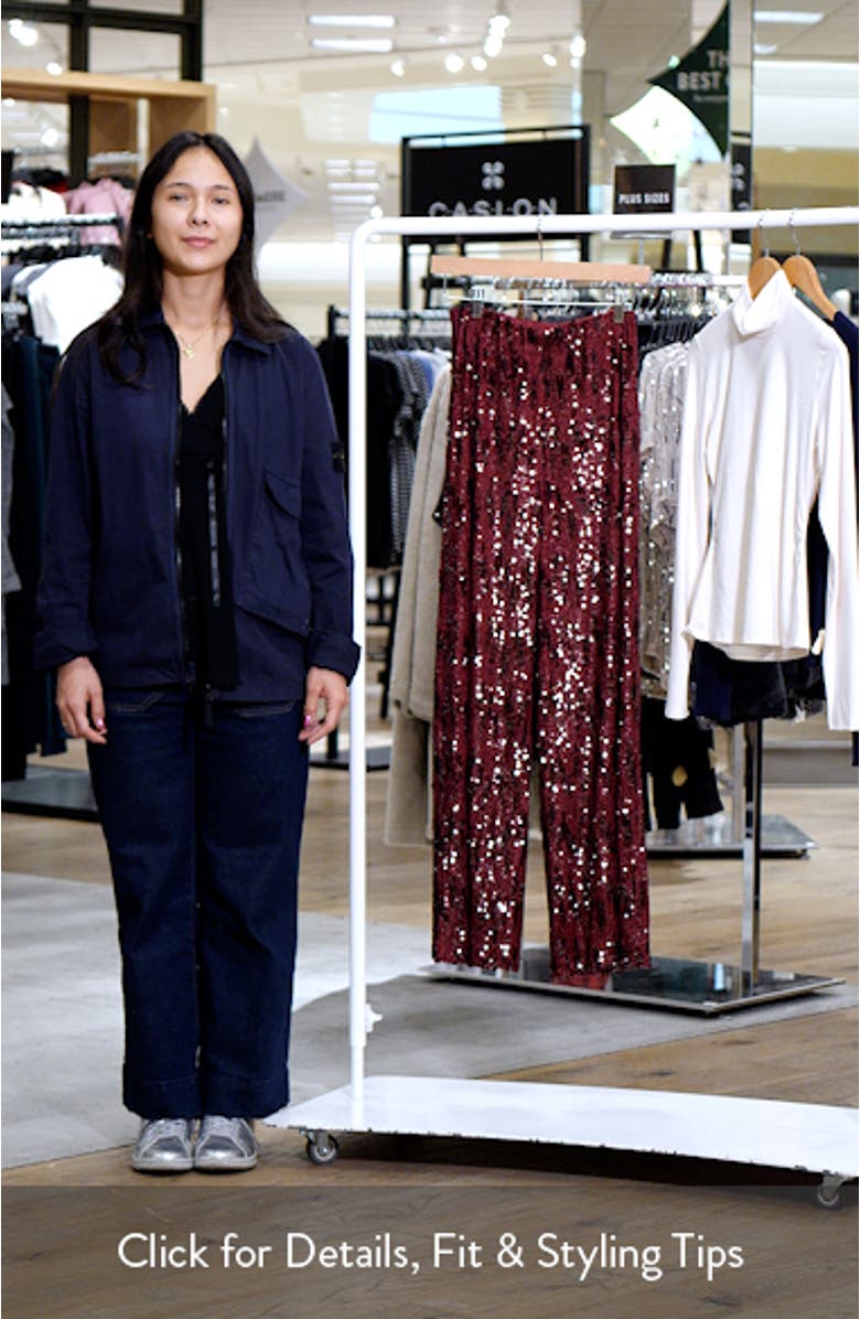 Sequin Wide Leg Pants, sales video thumbnail