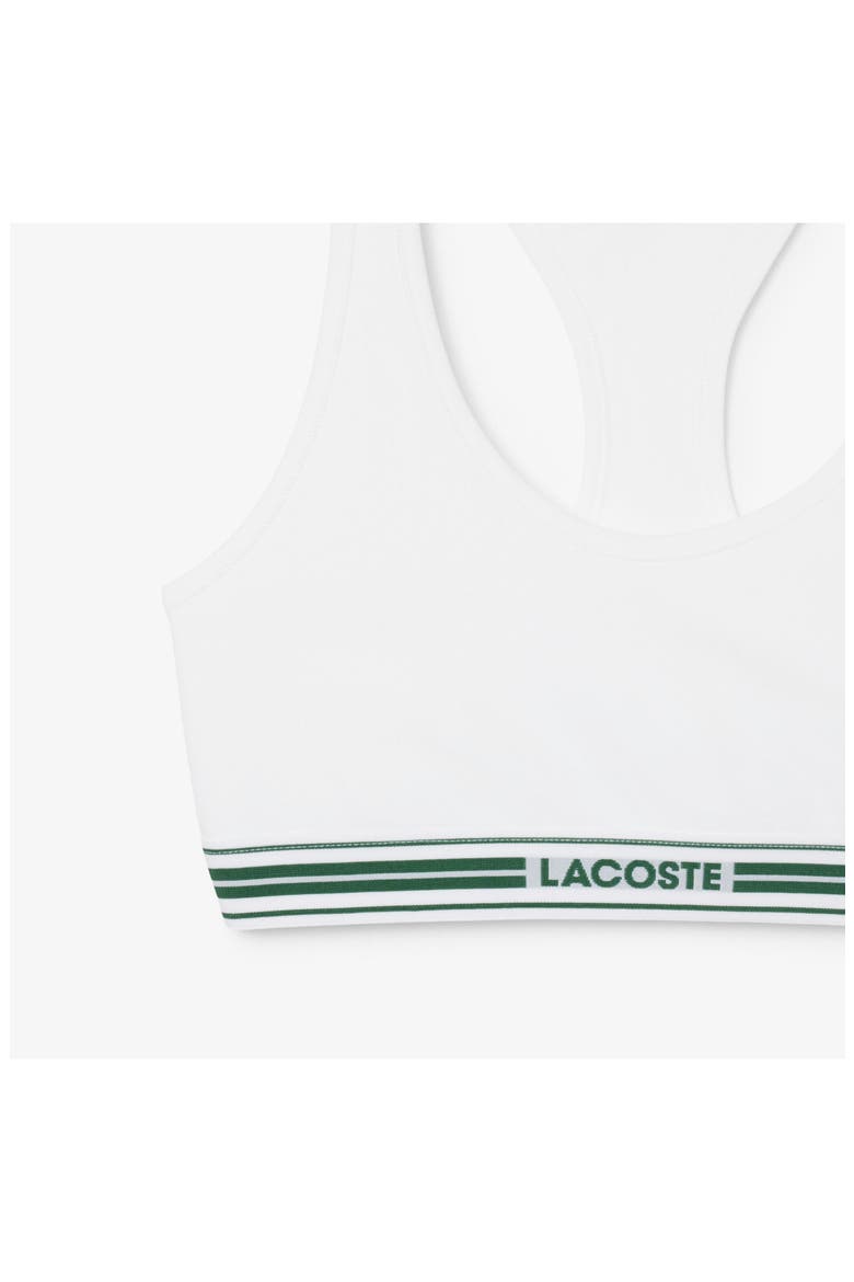 Racerback Padded Stretch Cotton Bralette, Alternate, color, WHITE