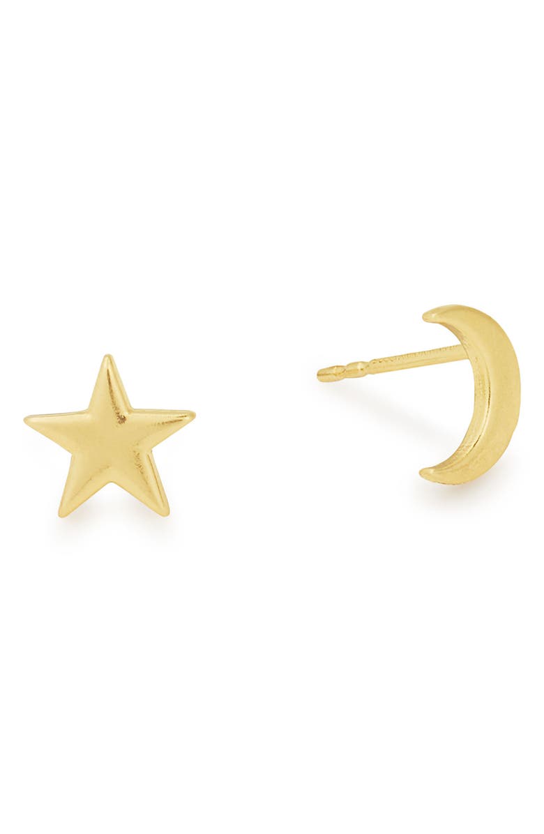 Alex and Ani Moon & Star Stud Earrings, Main, color,