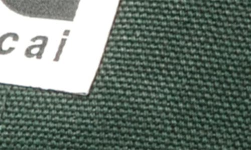 Sacai Carhartt Wip Duck Canvas Baseball Cap In Green