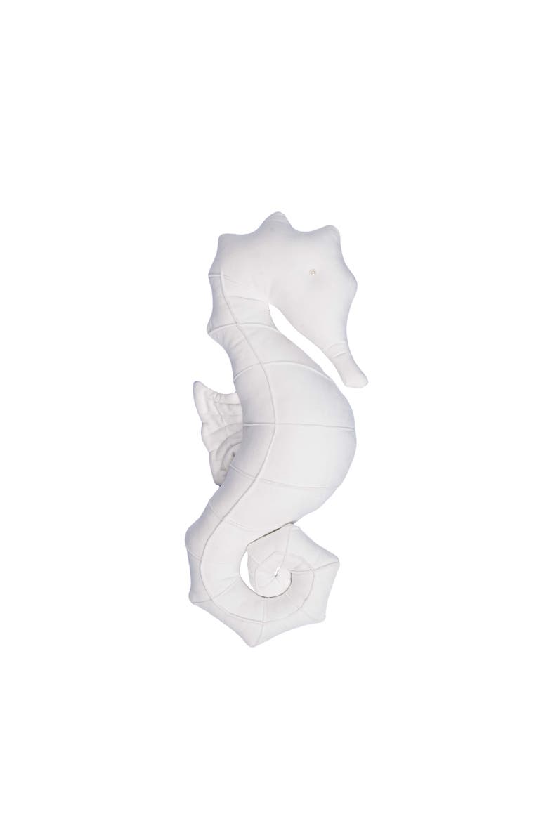 C&F Home Seahorse Shaped Throw Pillow, 8" x 20", Alternate, color, White