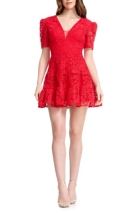 Hallie Lace Tiered Minidress