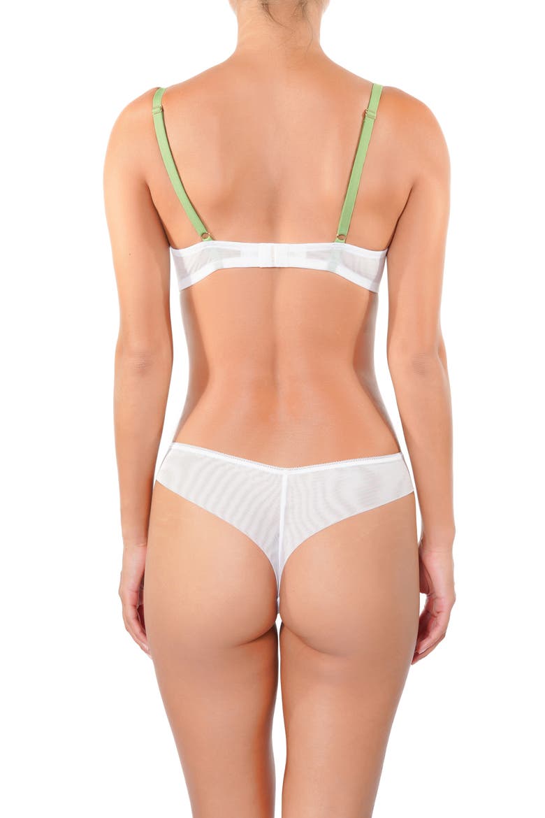 Dance des Fleurs Embroidered Mesh Tanga, Alternate, color, FLORAL GREEN