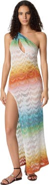 Missoni Asymmetric Cover-up Dress In Shaded Lamé Viscose