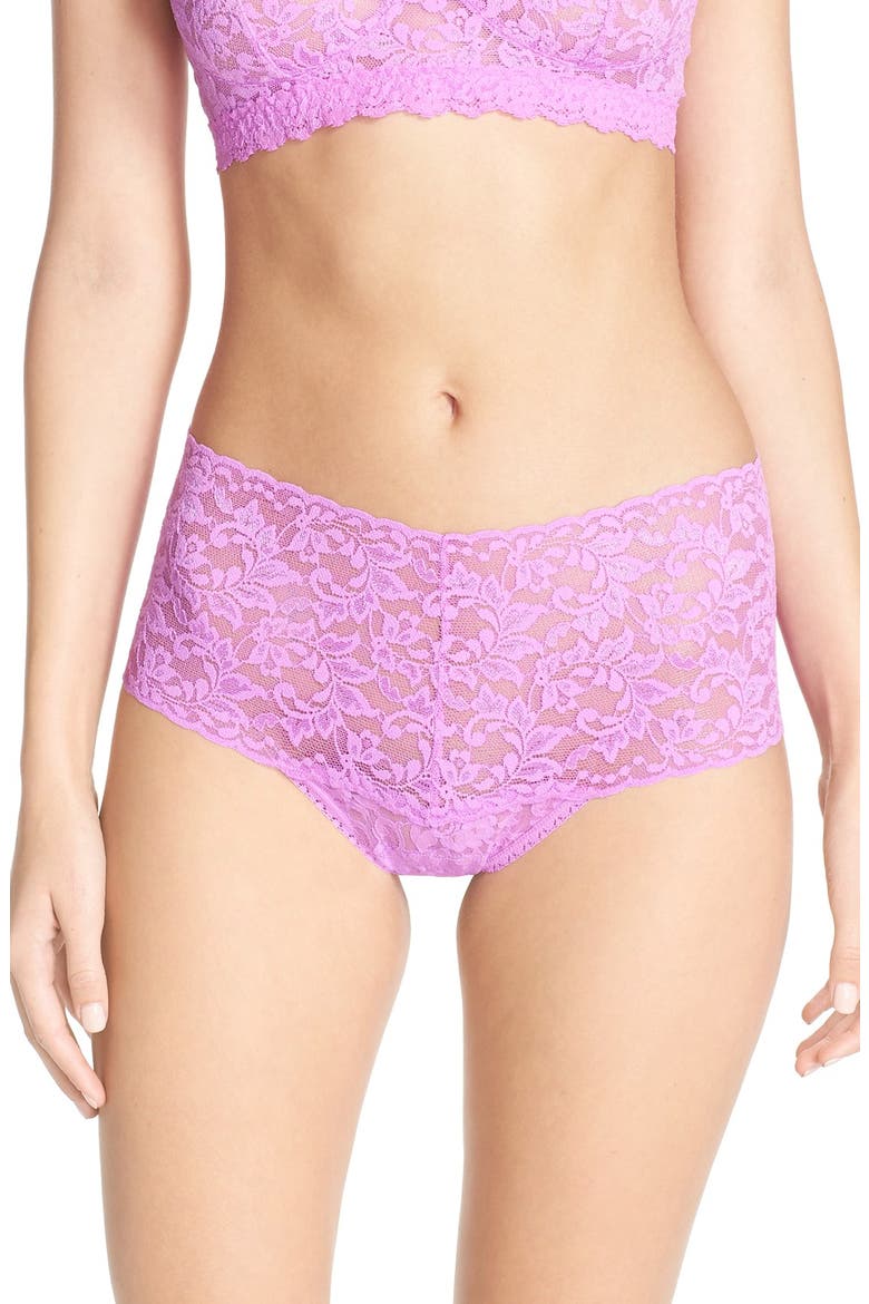 Retro High Waist Thong, Main, color, BERRY SWEET
