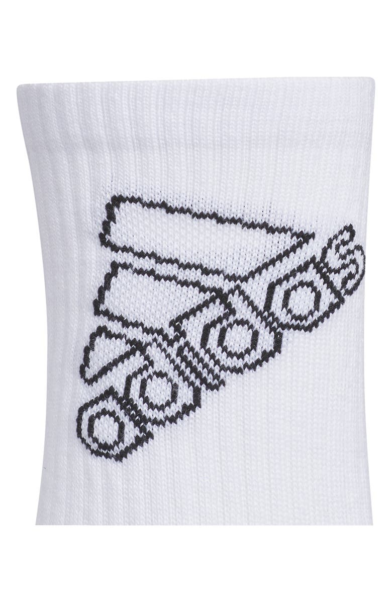 adidas Kids' Cushioned 2.0 6-Pack Crew Socks, Alternate, color, White/ Black