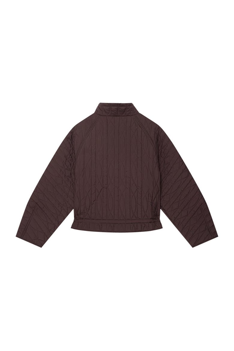 Quilted Peplum Jacket, Alternate, color, Burgundy