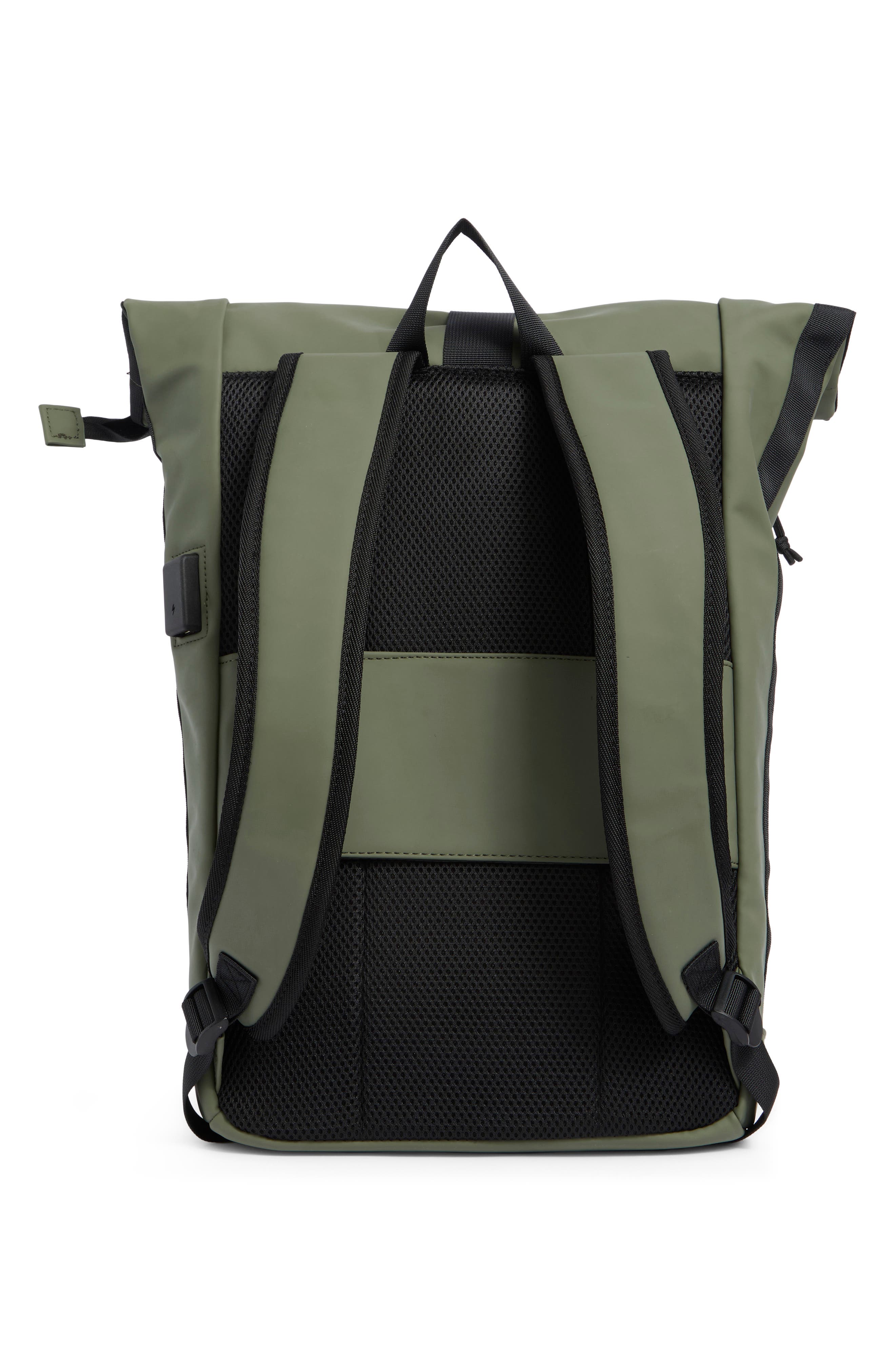 Roll Top Backpack, Alternate, color, GREEN