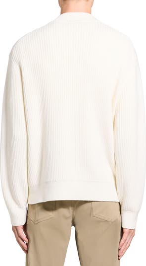 トップス RHC Cotton Cashmere Collection Cardigan Olive Green Relaxed Ribbed Cashmere Cardigan | Men's