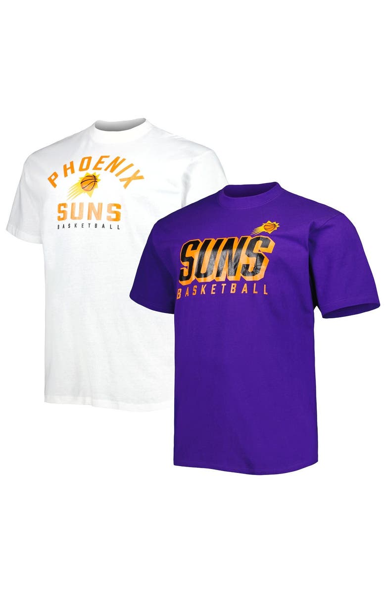 FANATICS Men's Fanatics Branded Purple/White Phoenix Suns Big & Tall Two-Pack T-Shirt Set, Main, color, Purple