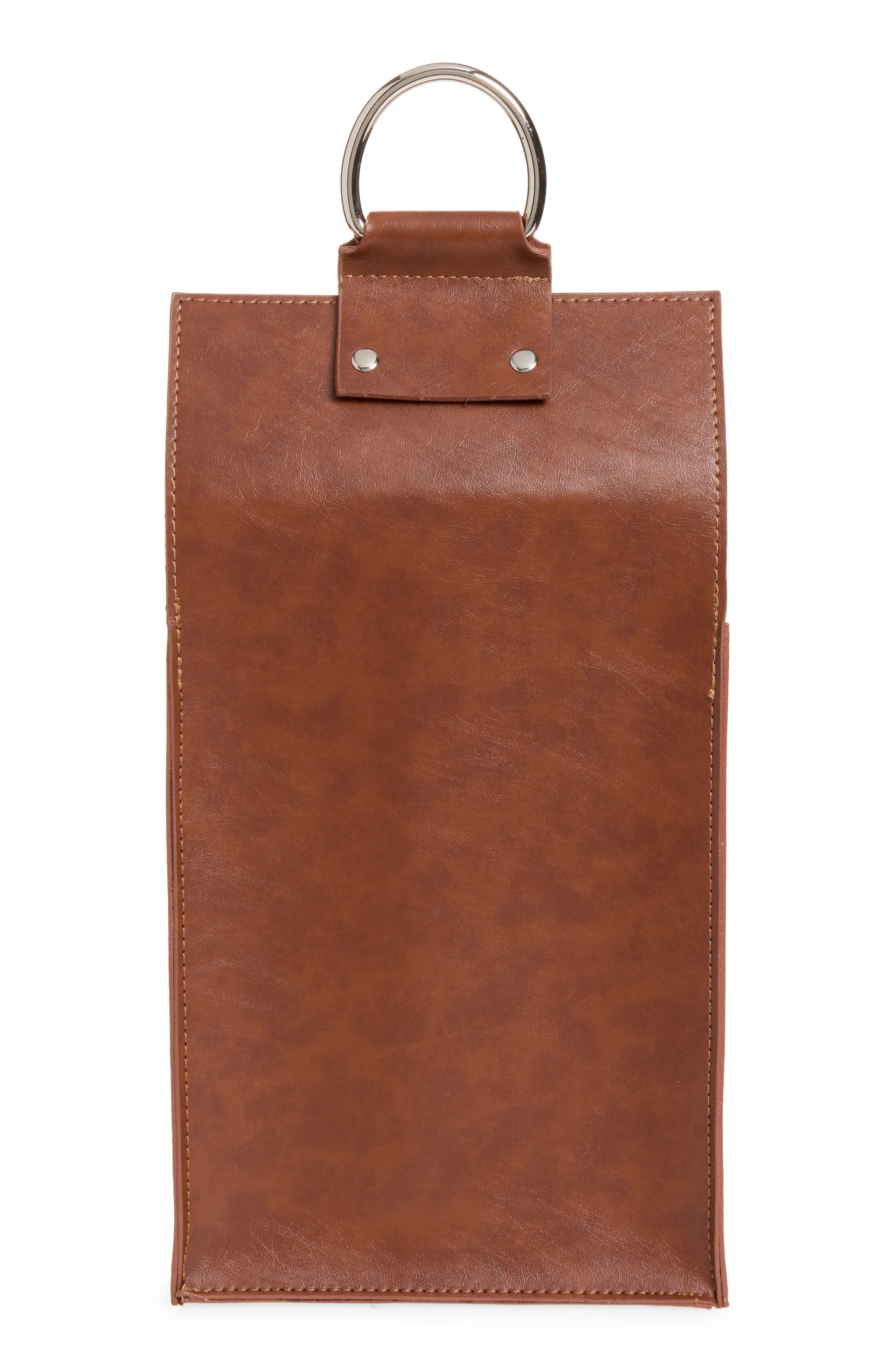 Faux Leather Wine Bottle Gift Bag