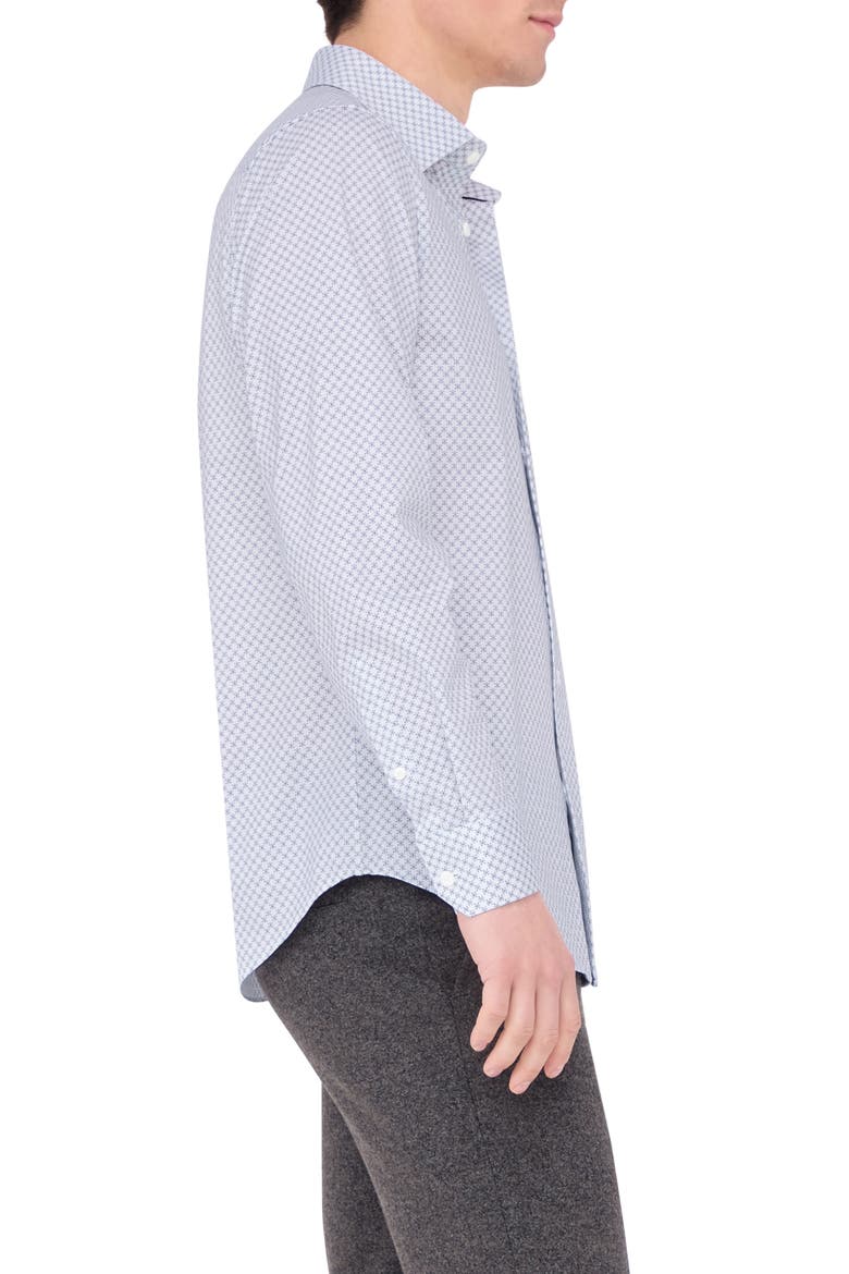 James OoohCotton® Geo Print Button-Up Shirt, Alternate, color, WHITE