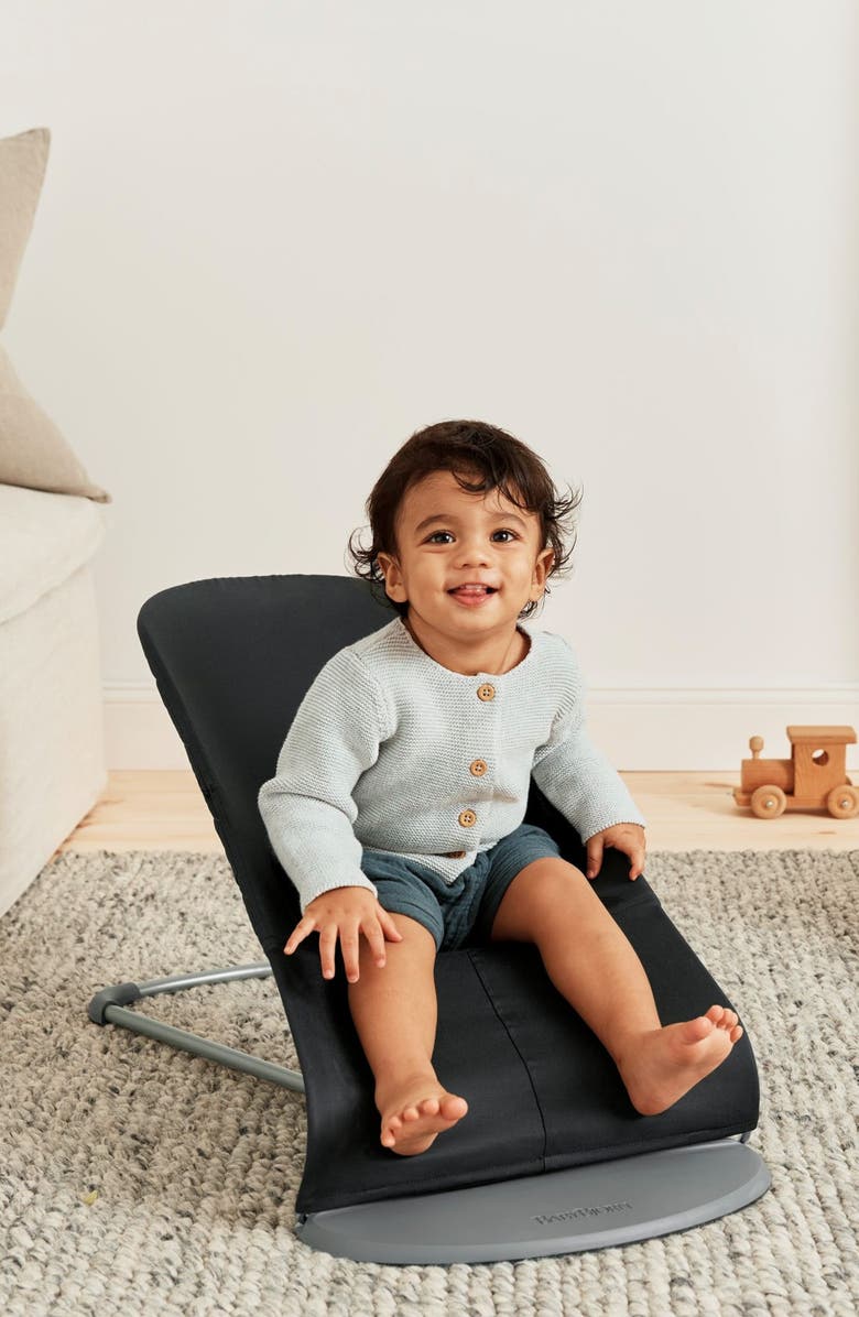 BabyBjörn Bouncer Bliss Convertible Quilted Baby Bouncer, Alternate, color, Black