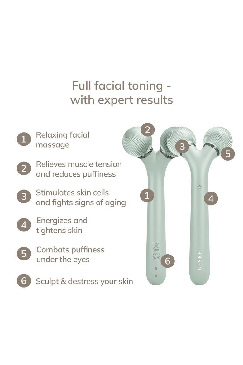 SmartAppGuided Sonic Facial Roller | 4 in 1, Alternate, color, Green