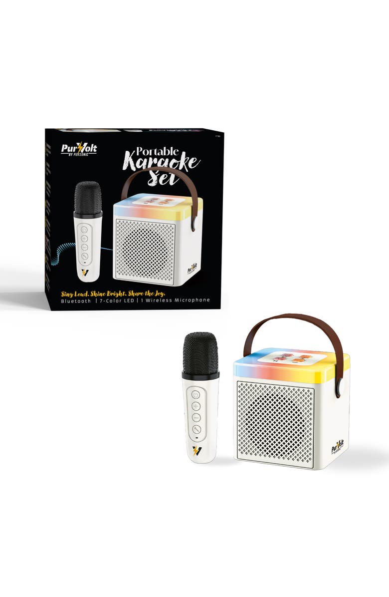 PURSONIC Portable Karaoke Set, Main, color, White