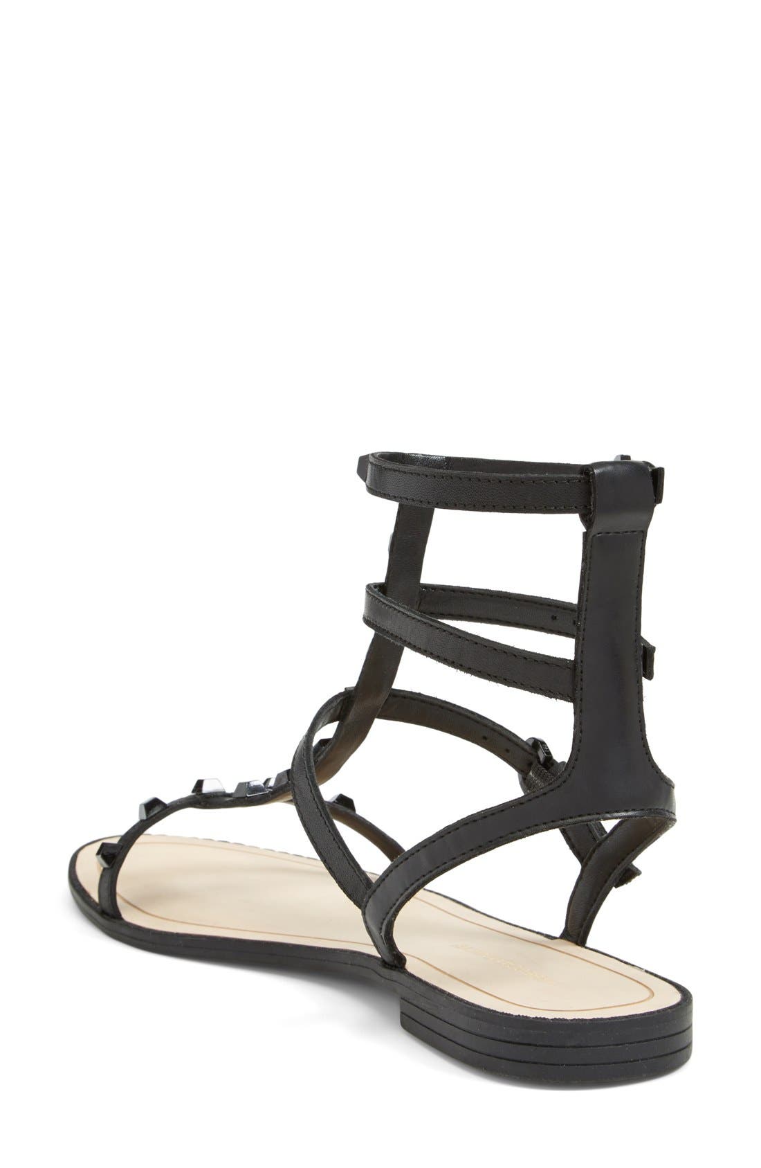 Rebecca Minkoff 'Georgina' Studded Leather Sandal, Alternate, color, 