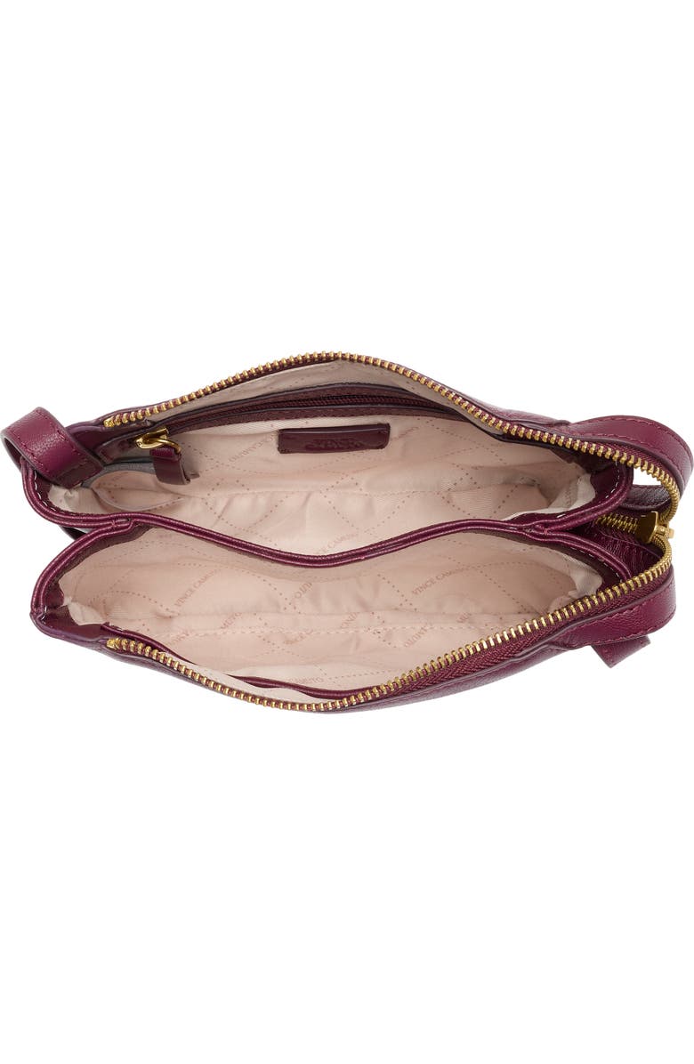 Vince Camuto Laney Leather Crossbody Bag, Alternate, color, Dark Pink