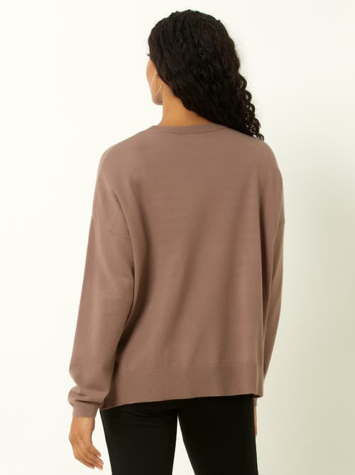 Single Stitch Relaxed Crew Neck Sweater In Multi