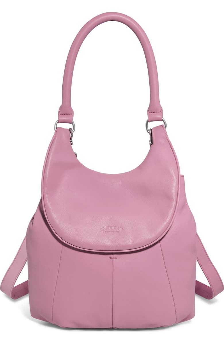 AMERICAN LEATHER CO. Catalina Convertible Backpack, Main, color, Pink Mauve